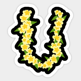 Hawaiian Flower Chain Tropical Summer Vacation Sticker